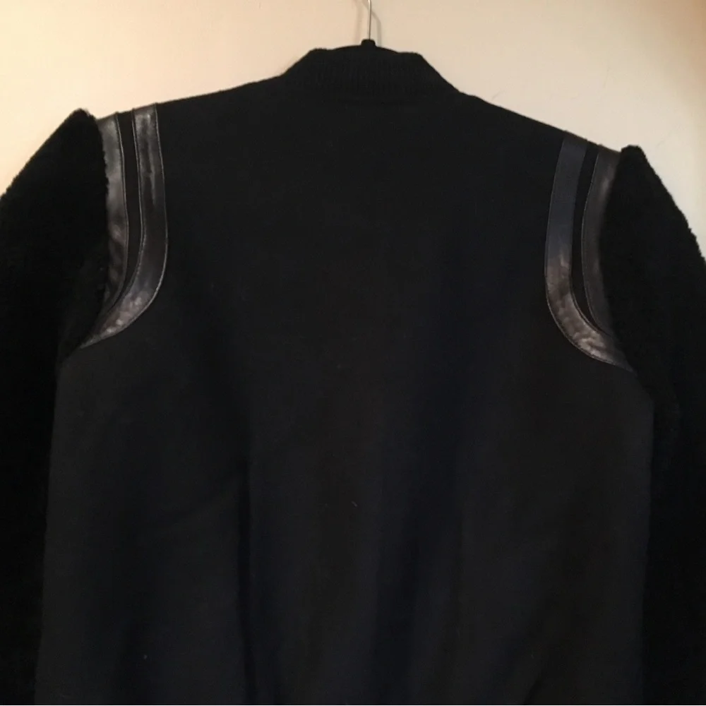 Ugg Black Wool Sheepskin Bomber Jacket